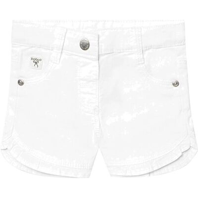 Boboli Stretch Gabardine Shorts 110 WHITE 110 Boboli Stretch Gabardine Shorts 110 WHITE 110