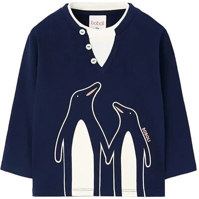 Boboli Knit T-Shirt 116 NAVY 116 Boboli Knit T-Shirt 116 NAVY 116