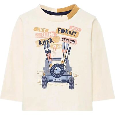 Boboli Knit T-Shirt 116 ECRU 116 Boboli Knit T-Shirt 116 ECRU 116