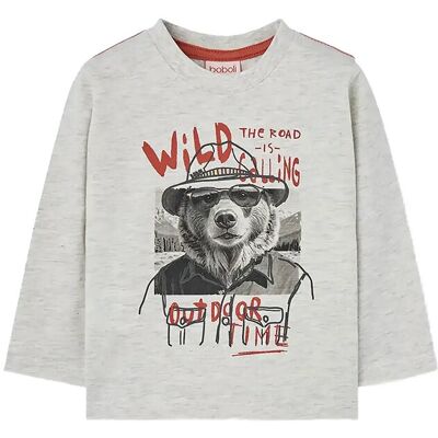 Boboli Knit T-Shirt 104 ECRU 104 Boboli Knit T-Shirt 104 ECRU 104