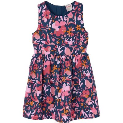 Boboli Satin Dress Floral For Girl -Bci 86 PRINT 86 Boboli Satin Dress Floral For Girl -Bci 86 PRINT 86
