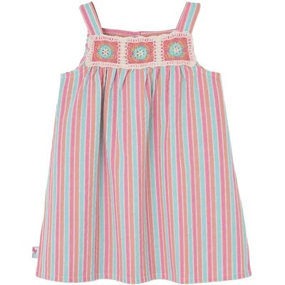 Boboli Poplin Dress Striped For Girl -Bci 98 STRIPES 98 Boboli Poplin Dress Striped For Girl -Bci 98 STRIPES 98