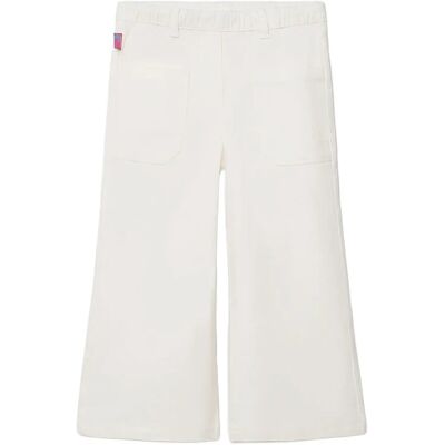Boboli Stretch Twill Trousers For Girl -Bci 140 OFF WHITE 140 Boboli Stretch Twill Trousers For Girl -Bci 140 OFF WHITE 140