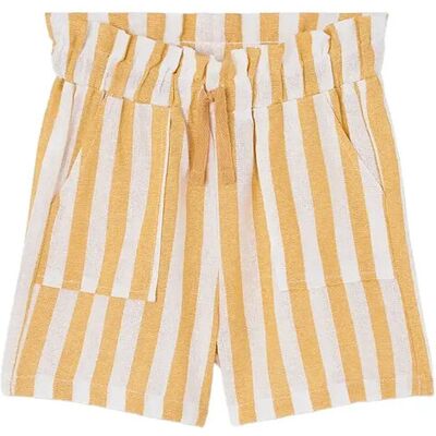 Boboli Linen Bermuda Shorts Striped For Girl 140 STRIPES 140 Boboli Linen Bermuda Shorts Striped For Girl 140 STRIPES 140