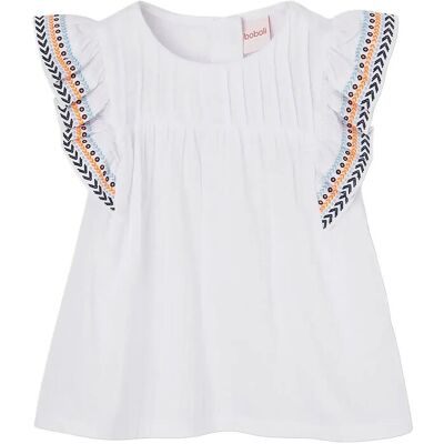 Boboli Loose-Blouse Fantasy For Girl -Bci 104 WHITE 104 Boboli Loose-Blouse Fantasy For Girl -Bci 104 WHITE 104
