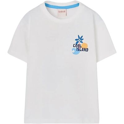 Boboli Knit T-Shirt For Boy -Bci 98 OFF WHITE 98 Boboli Knit T-Shirt For Boy -Bci 98 OFF WHITE 98
