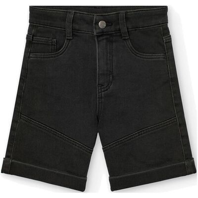 Boboli Knit Denim Bermuda Shorts 122 BLACK 122 Boboli Knit Denim Bermuda Shorts 122 BLACK 122