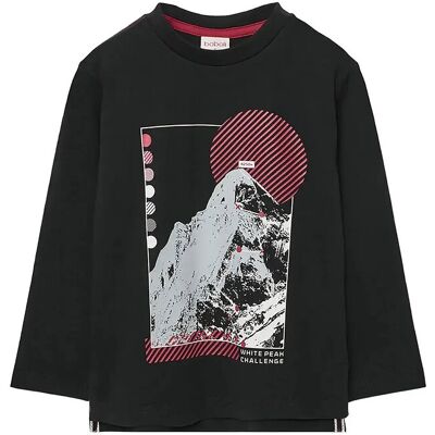 Boboli Knit T-Shirt 98 BLACK 98 Boboli Knit T-Shirt 98 BLACK 98