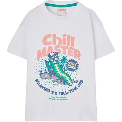 Boboli Knit T-Shirt For Boy -Bci 110 WHITE 110 Boboli Knit T-Shirt For Boy -Bci 110 WHITE 110