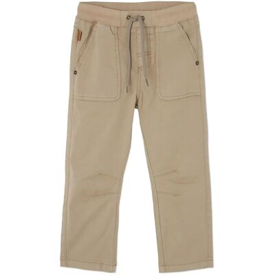 Boboli Stretch Gabardine Trousers For Boy -Bci 122 SAND 122 Boboli Stretch Gabardine Trousers For Boy -Bci 122 SAND 122