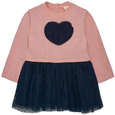 Boboli Knitwear Combined Dress 80 FLAMINGO 80 Boboli Knitwear Combined Dress 80 FLAMINGO 80