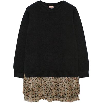 Boboli Knitwear Dress 98 BLACK 98 Boboli Knitwear Dress 98 BLACK 98