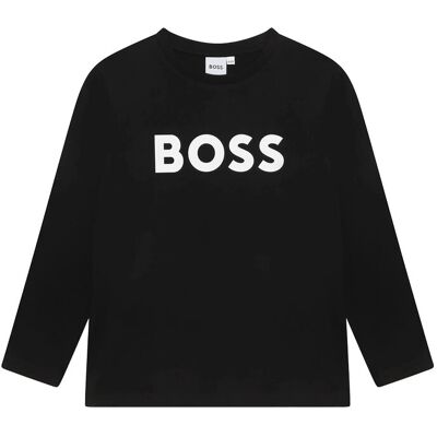 Boss Long Sleeve T-Shirt 152 BLACK 152 Boss Long Sleeve T-Shirt 152 BLACK 152