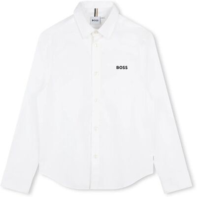 Boss Long Sleeved Shirt 150 WHITE BLACK 150 Boss Long Sleeved Shirt 150 WHITE BLACK 150
