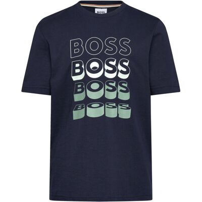 Boss Short Sleeves Tee-Shirt 104 NAVY 104 Boss Short Sleeves Tee-Shirt 104 NAVY 104