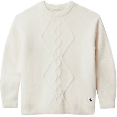 Calvin Fluffy Sweater 128 WHITECAP GRAY 128 Calvin Fluffy Sweater 128 WHITECAP GRAY 128
