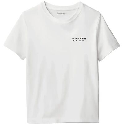 Calvin Minimal Logo S/S T-Shirt 140 BRIGHT WHITE 140 Calvin Minimal Logo S/S T-Shirt 140 BRIGHT WHITE 140