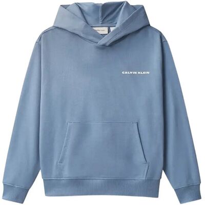 Calvin Relaxed Back Aw Hoodie 104 SATIN BLUE 104 Calvin Relaxed Back Aw Hoodie 104 SATIN BLUE 104