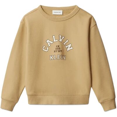Calvin Varsity Cn Sweatshirt 116 SANDY BEIGE 116 Calvin Varsity Cn Sweatshirt 116 SANDY BEIGE 116