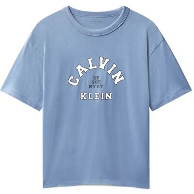 Calvin Varsity Graphic T-Shirt S/S 152 SATIN BLUE 152 Calvin Varsity Graphic T-Shirt S/S 152 SATIN BLUE 152