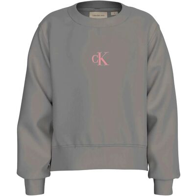 Calvin Ck Logo Cn Fleece Sweatshirt 140 GRANITE GRAY 140 Calvin Ck Logo Cn Fleece Sweatshirt 140 GRANITE GRAY 140