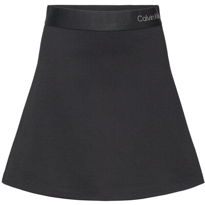 Calvin Logo Tape Flare Punto Skirt 164 CK BLACK 164 Calvin Logo Tape Flare Punto Skirt 164 CK BLACK 164