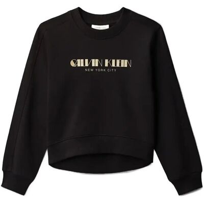 Calvin Glitter Aw Cn Sweatshirt 116 CK BLACK 116 Calvin Glitter Aw Cn Sweatshirt 116 CK BLACK 116
