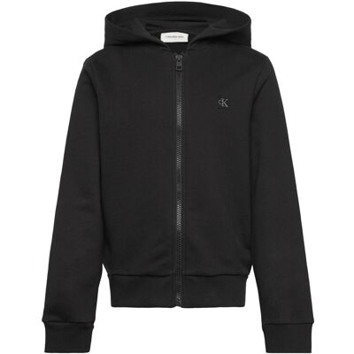 Calvin Mini Badge Zip-Through 140 CK BLACK 140 Calvin Mini Badge Zip-Through 140 CK BLACK 140