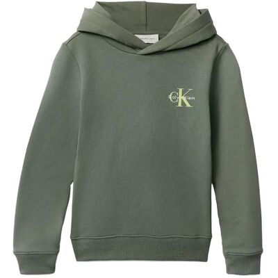 Calvin Small Monogram Hoodie 140 THYME 140 Calvin Small Monogram Hoodie 140 THYME 140