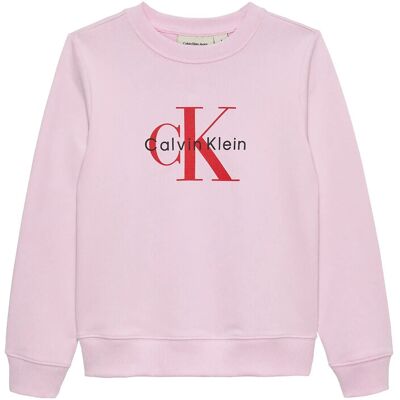 Calvin Ck Monogram Terry Cn Sweatshirt 164 PEARLY PINK 164 Calvin Ck Monogram Terry Cn Sweatshirt 164 PEARLY PINK 164