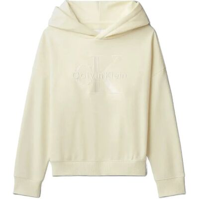 Calvin Mono Logo Hoodie 140 VANILLA ICE 11-0104 TCX 140 Calvin Mono Logo Hoodie 140 VANILLA ICE 11-0104 TCX 140