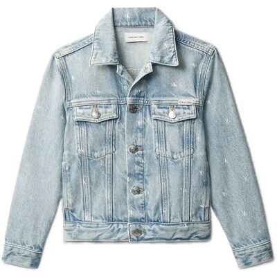 Calvin Denim Aop Trucker Jacket 140 ANDREW WASH AOP 140 Calvin Denim Aop Trucker Jacket 140 ANDREW WASH AOP 140