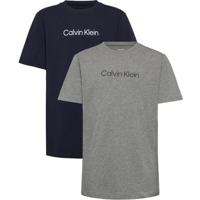 Calvin 2Pk Tee 140-152 GREYHTR DARKSAPPHIRE 140-152 Calvin 2Pk Tee 140-152 GREYHTR DARKSAPPHIRE 140-152