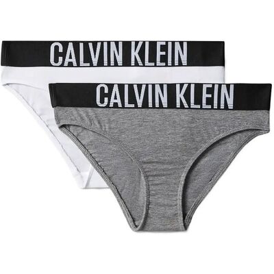 Calvin 2Pk Bikini 128-140 GREYHTR BRIGHTWHITE 128-140 Calvin 2Pk Bikini 128-140 GREYHTR BRIGHTWHITE 128-140