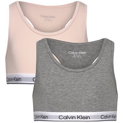 Calvin 2Pk Bralette 164-170 SILVERPEONY GREYHEATHER 164-170 Calvin 2Pk Bralette 164-170 SILVERPEONY GREYHEATHER 164-170