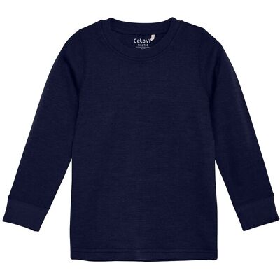 CeLaVi Blouse Ls - Solid 110 NIGHT SKY 110 CeLaVi Blouse Ls - Solid 110 NIGHT SKY 110