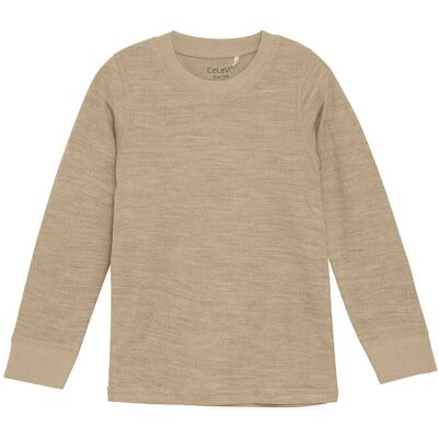 CeLaVi Blouse Ls - Solid 120 SAVANNAH TAN 120 CeLaVi Blouse Ls - Solid 120 SAVANNAH TAN 120