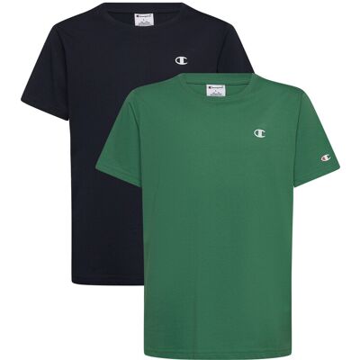 Champion 2 Pack Ss Tee 114-119 BS518-NNY/FOLI 114-119 Champion 2 Pack Ss Tee 114-119 BS518-NNY/FOLI 114-119
