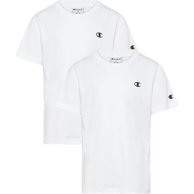 Champion 2 Pack Ss Tee 138-143 WW006-WHT/WHT 138-143 Champion 2 Pack Ss Tee 138-143 WW006-WHT/WHT 138-143
