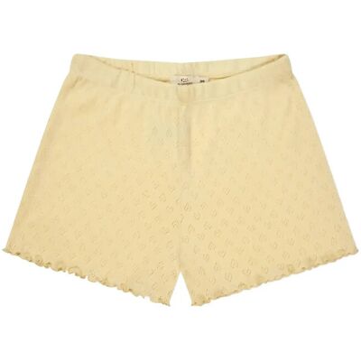 Copenhagen Colors Pointelle Heart Shorts 116 PALE YELLOW 116 Copenhagen Colors Pointelle Heart Shorts 116 PALE YELLOW 116