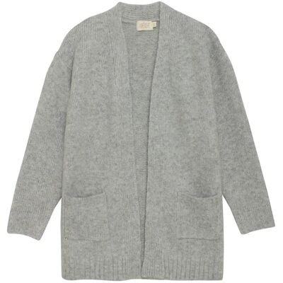Creamie Cardigan Long 110\116 LIGHT GREY MELANGE 110\116 Creamie Cardigan Long 110\116 LIGHT GREY MELANGE 110\116