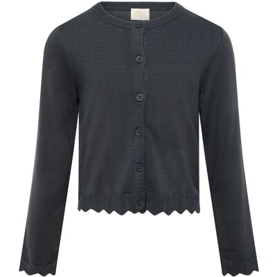 Creamie Cardigan Pointelle 128 BLACK OYSTER 128 Creamie Cardigan Pointelle 128 BLACK OYSTER 128