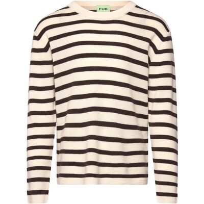 FUB Longsleeve Tee 100 ECRU/MOCCA 100 FUB Longsleeve Tee 100 ECRU/MOCCA 100