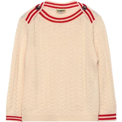 FUB Baby Zigzag Blouse 62 ECRU 62 FUB Baby Zigzag Blouse 62 ECRU 62