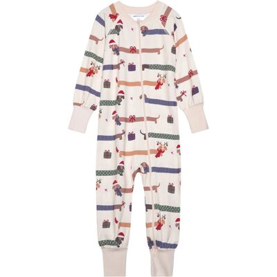 Geggamoja Bamboo Two Way Zip Pyjamas Santa Dogs 74/80 SANTA DOGS 74/80 Geggamoja Bamboo Two Way Zip Pyjamas Santa Dogs 74/80 SANTA DOGS 74/80