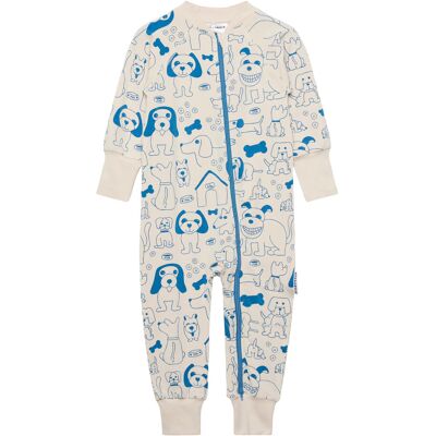 Geggamoja Bamboo Two Way Zip Pyjamas 74/80 DOGS 74/80 Geggamoja Bamboo Two Way Zip Pyjamas 74/80 DOGS 74/80
