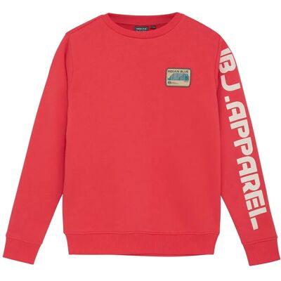 Indian Blue Jeans Sweater Print Sleeve 176 HIBISCUS RED 176 Indian Blue Jeans Sweater Print Sleeve 176 HIBISCUS RED 176