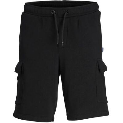Jack & Jones Jpstbradley Sweat Cargo Shorts Sn Jnr 152 BLACK 152 Jack & Jones Jpstbradley Sweat Cargo Shorts Sn Jnr 152 BLACK 152
