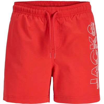 Jack & Jones Jpstmaui Wave Logo Swim Shorts Jnr 140 TRUE RED 140 Jack & Jones Jpstmaui Wave Logo Swim Shorts Jnr 140 TRUE RED 140