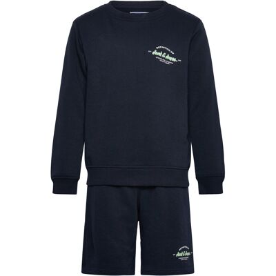 Jack & Jones Jjbrandon Sweatshirt/Shorts Set Mp Jnr 176 NAVY BLAZER 176 Jack & Jones Jjbrandon Sweatshirt/Shorts Set Mp Jnr 176 NAVY BLAZER 176